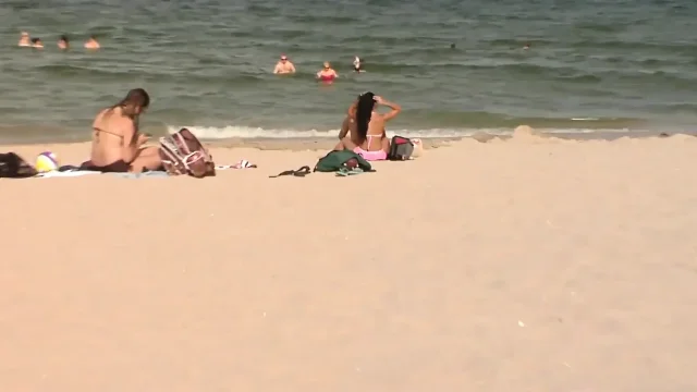 Blonde teen picked up on the beach
