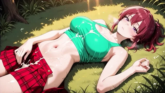 Horny Redhead Woods Deepthroat to Thick Cum Overflow
