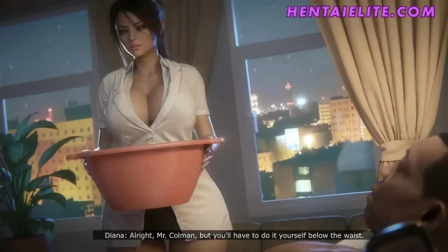 Amateur Nurse first patient surprised her with his BBC - 3D Animation