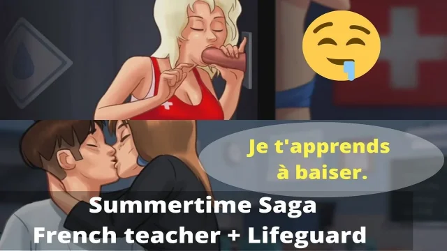 Two milfs in day gloryhole blowjob from blonde Pamela lifeguard and then French teacher seduces Boris in college after class