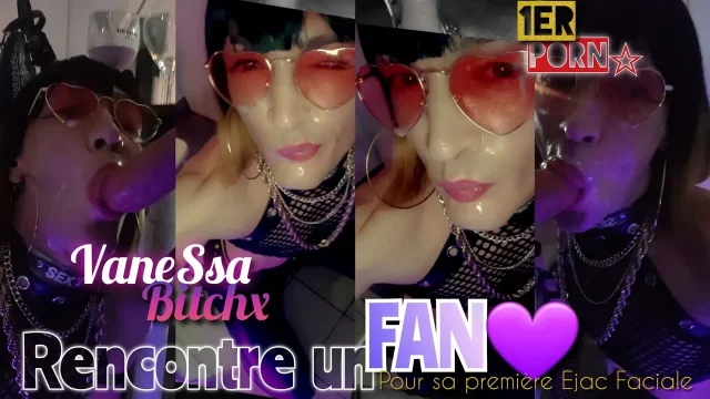 VaneSsaBiTCHx Meets aFan For his 1st PoRNo and his 1st Facial in the Face