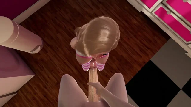 Blonde Anime Princess Sonia with Big Tits in 3D Hentai - Only Tongue Cock