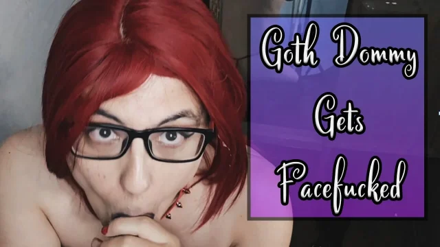 POV Blowjob Goth Mommy Facefucked by Fuck Machine