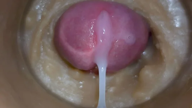 Extreme Close up Injecting a Large Dose of Sperm Pussy Toy Camera 4K