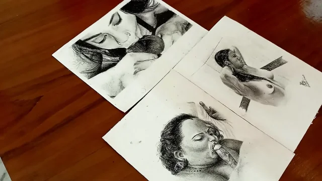 Erotic art or sexy Desi Indian Bhabhi drawing collection being fucked by brother in law