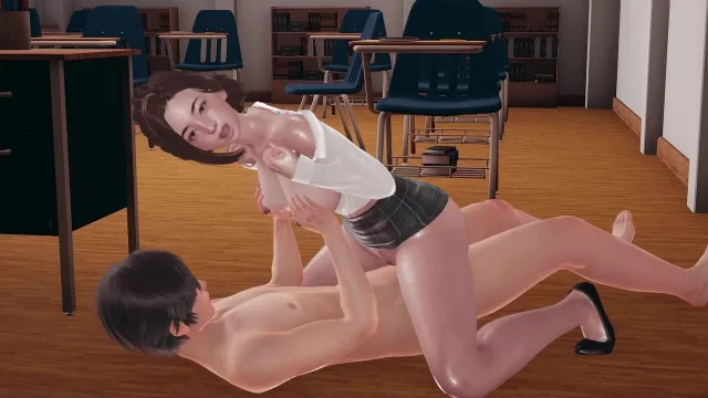 3D Animation of Big Tits Wet Student Yurim - POV Cowgirl Fuck with Tits Massage