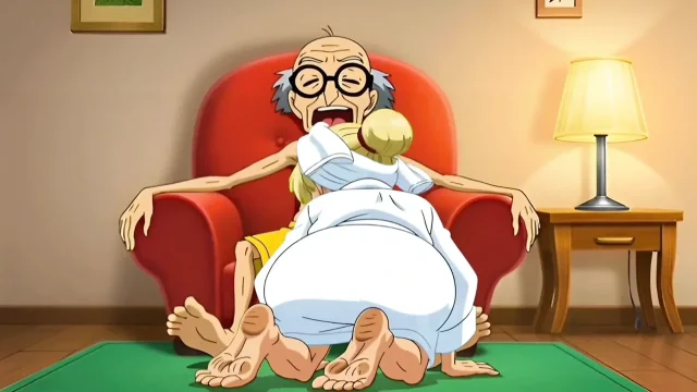 Married Nudist Granny Was Fucked in a Big Ass by Her Husband's Stepbrother Right