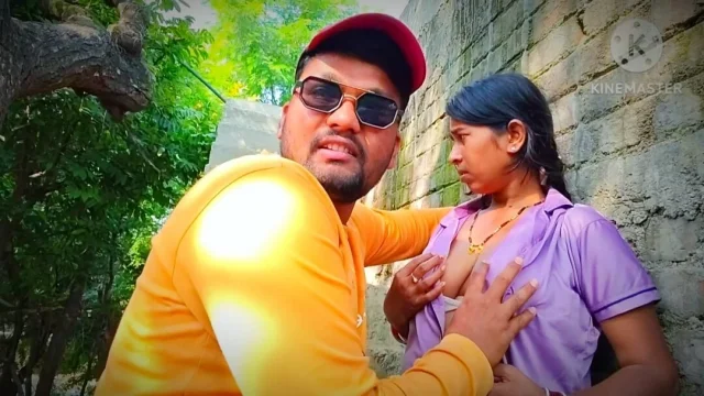 Unknown man and hot bhabhi outdoor outside have a fun - hot bhabhi boobs suking