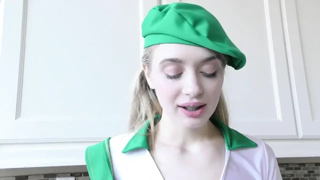 Teen with braces takes it all
