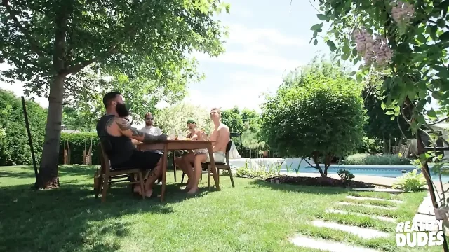 REALITY DUDES Stepson Benjamin Blue Gets Naughty At The Barbecue And Sucks Stepdad Markus Off Behind The Grill