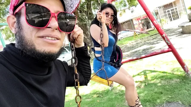 Park Swing Seduction Rich Man Convinces Curvy Latina for a 