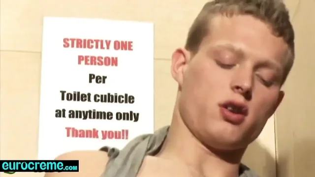 Eurocreme - Big Cock Twink in the Toilets
