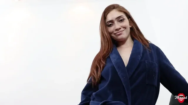A Blowjob and Footjob of a Perfect Natural Redhead Girl