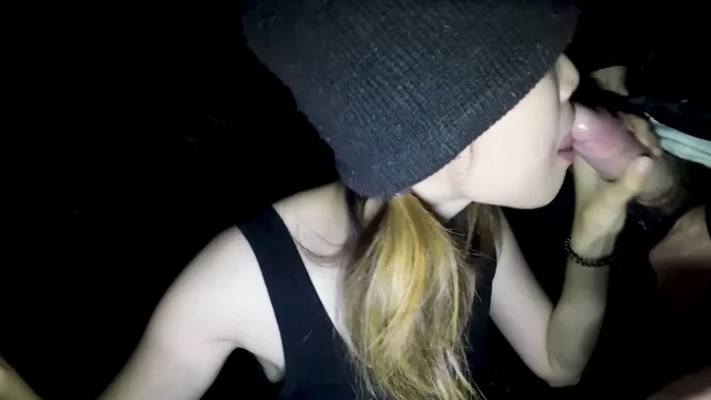 Japanese Teen Secretly Sucks Big Dicks at Night