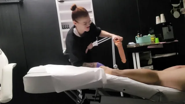 After Massage Pegging Compilation Masseuse Pegg Him by Dildo or Strapon Making Huge Cumshots