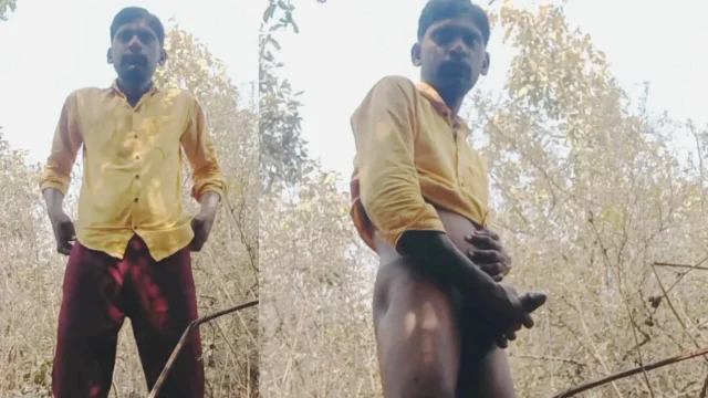 Rajesh Playboy 993 Daring Outdoor Masturbation Big Cock and Cumming in the