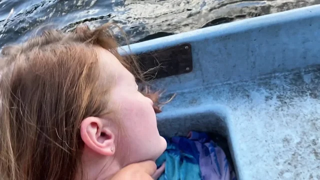 He Took a Boat to Use My Mout Pussy and Cum