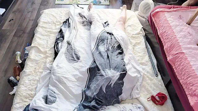 Sensual massage of a hot couple with oil on the body