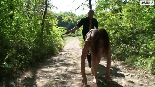 German outdoor BDSM slave girls
