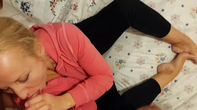 Amateur Blonde Mature Wife Enjoys Sex Games Half Clothed