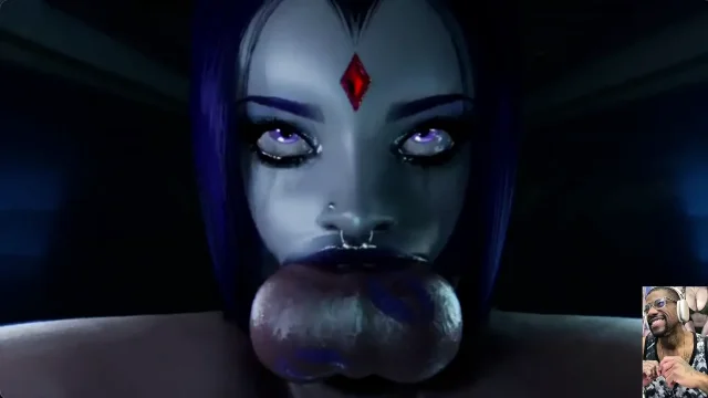 Mai Thigh Fucks Cock While Slutty Chun li Watches Tight Teen Raven Deepthroats Cock