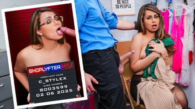 Cute Bookworm Gets Caught Shoplifting and Must Submit to a Thorough Cavity Search