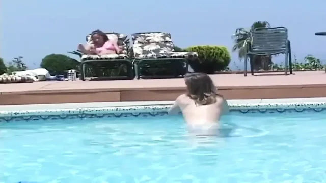 Lesbian kissing pussy licking in 69 position in the garden