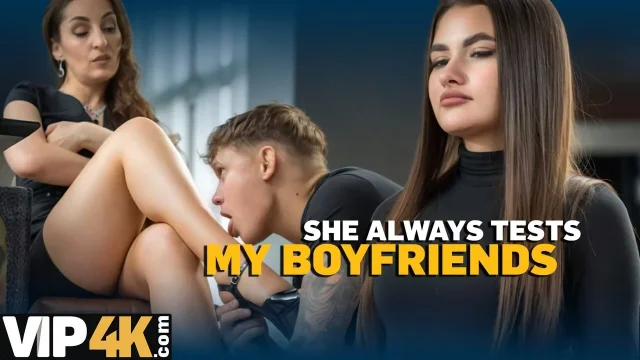 MOMMY4K Hot MILF tests young lads in the bed