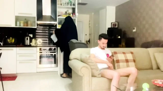 An Arab Boy Fucks Step- Mother Because He's Still Learn How to Have Sex and