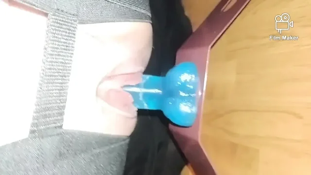 Bouncing on My Big Dildo
