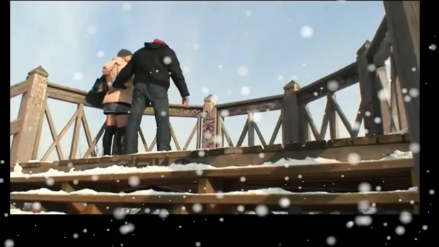 Young MILF Fucked and Creampied in Pussy by Big Hard Cock in the Snow