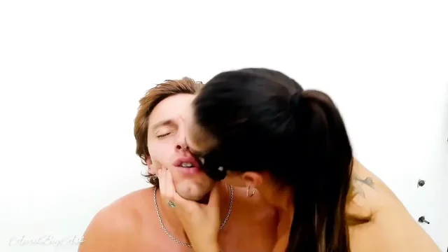 Femdom lickinghis face
