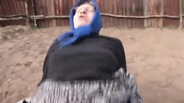 Old and young milf fucking on the farm
