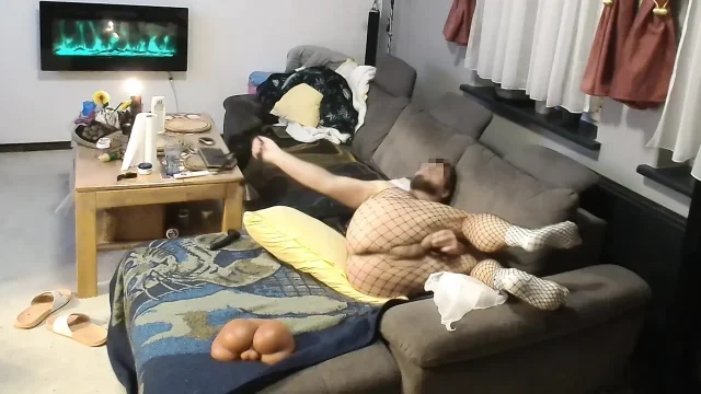 Fishnet Alex Creampies and Felches his Rubber Ass