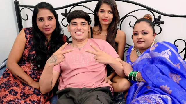Desi Girlfriend call his Boyfriend to enjoy sex with Her friends Full Hardcore