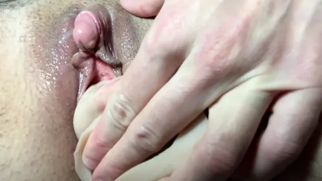 Cumming with my finger in my ass and masturbating my trans dick
