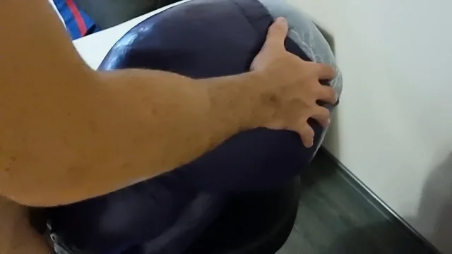 Cumming on Leather Pants