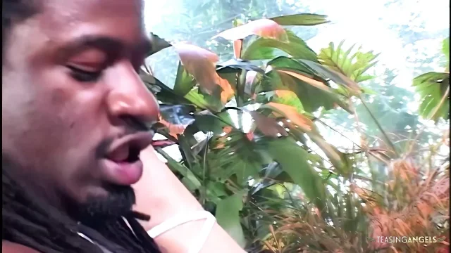 Tattooed sweetie takes long black dick in her mouth and pussy