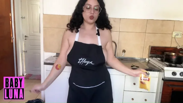Apron Only Cooking Flan Tits Sweet Mess Part 1