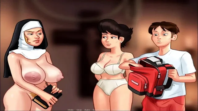 Summertime Saga - Maria got spanked by the nun