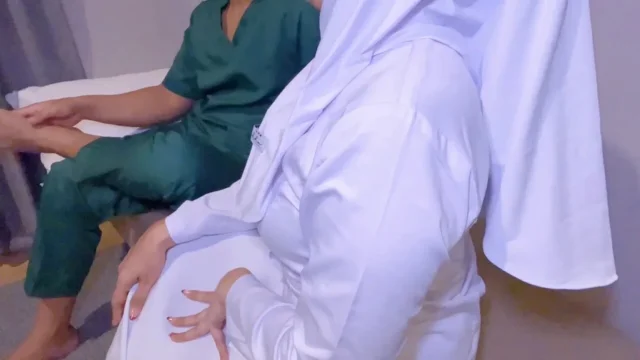 The doctor examined the nurse who complained that her vagina was often wet