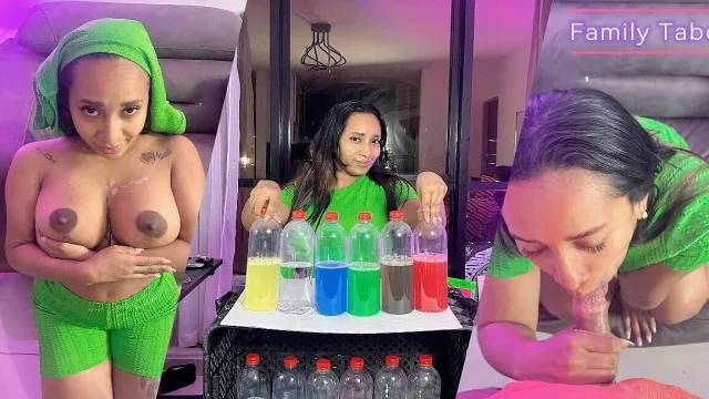 Tiktok Bottlechallenge with Sexy Stepmother Leyne Rodriguez