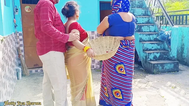 Desi Family Threesome Sex Step Son In Law Sex With His Step Mother In Law And Wife