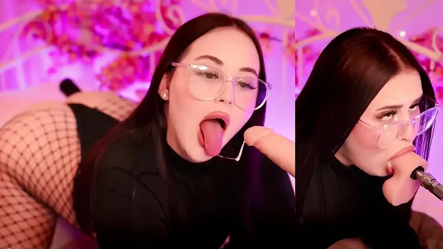 College girl gives an AMAZING deep sloppy blowjob