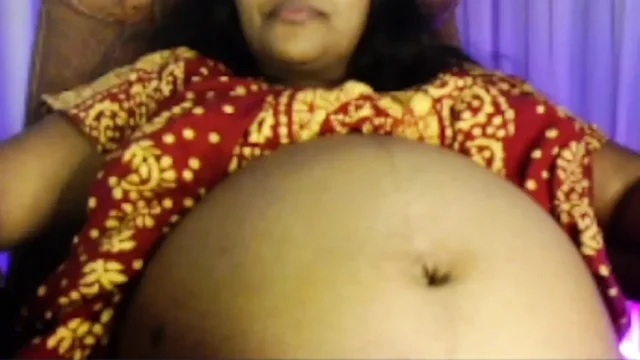 Pregnent Lady Playing Big Belly Short
