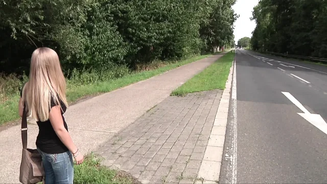 German Girl cars off and get fucked by real macho