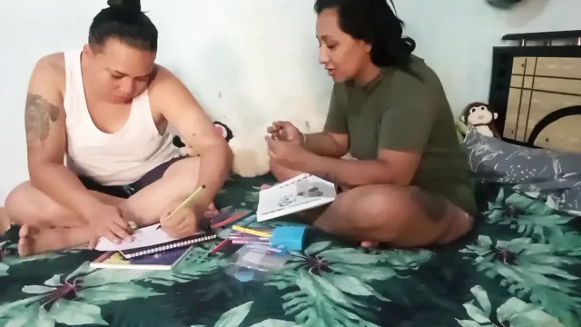 We catch up on studies and end up fucking