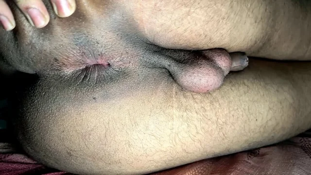 Close-up Deep BIG Butt Plug Masturbation Indian Brown Tight Pink Asshole