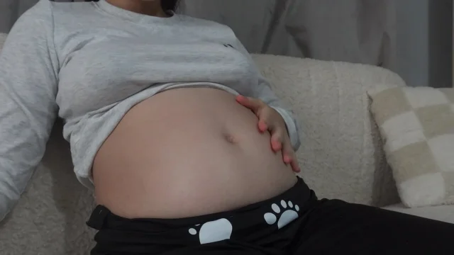 My pregnant Indian wife masturbates in pink panties and shows her big ass while
