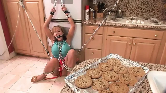 Busty housewife tied up by plumber and rough fucked